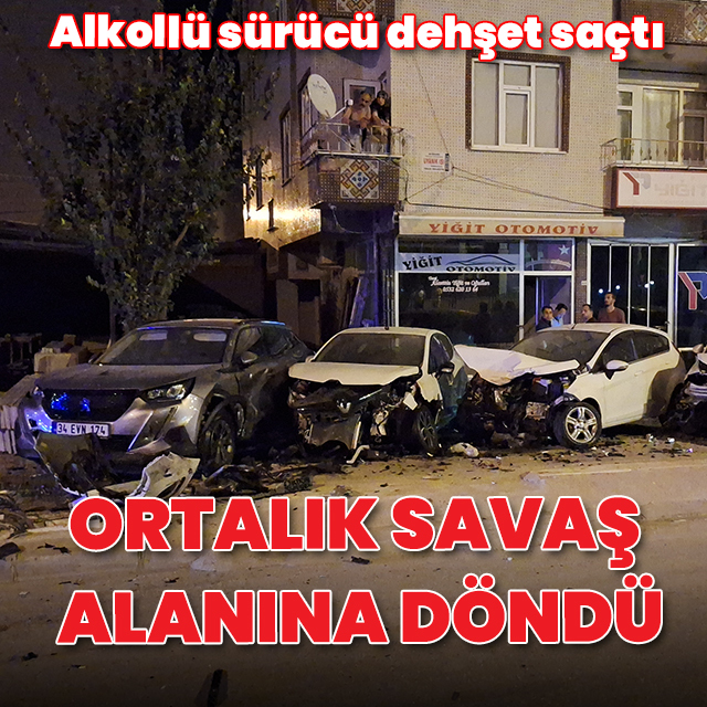 Samsun'da alkollü sürücü dehşeti: Ortalık savaş alanına döndü