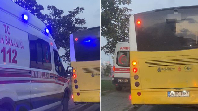 Ambulansın İstanbul trafiğiyle imtihanı!