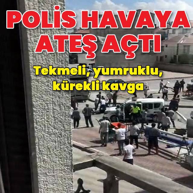 Polis havaya ateşe açarak ayırdı