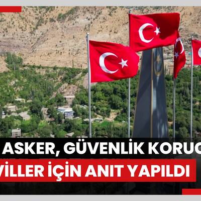 Şehit 154 asker, güvenlik korucusu ve siviller için anıt yapıldı