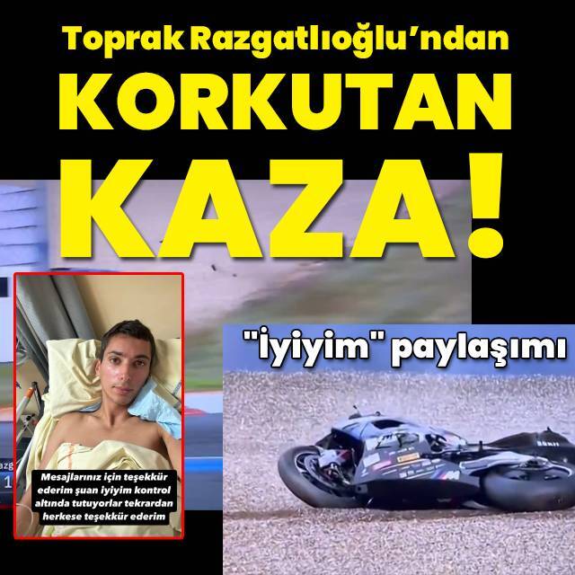 Razgatlıoğlu antrenman seansında kaza yaptı