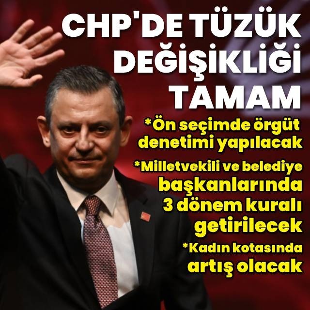 CHP'de tüzük değişikliği kabul edildi