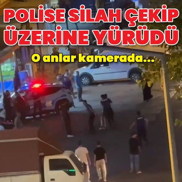 Polislere silah çekip üstlerine yürüdü!