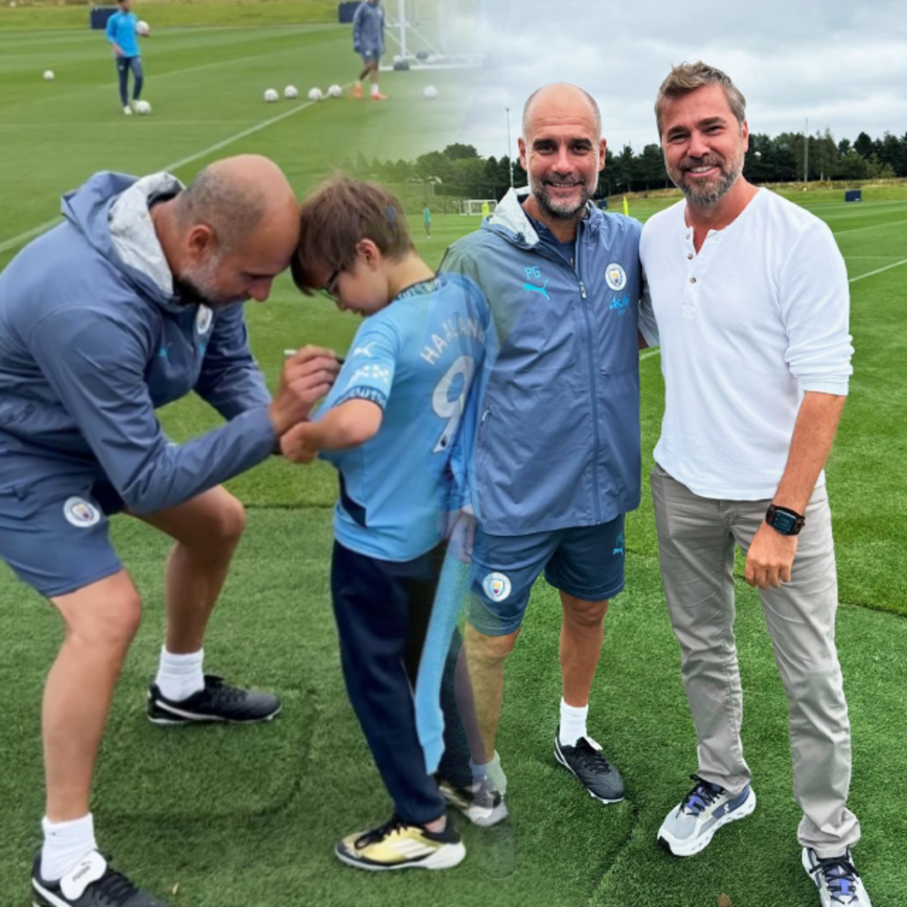 Manchester City antrenmanını ziyaret ettiler