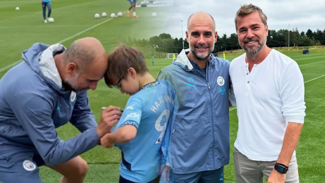 Manchester City antrenmanını ziyaret ettiler
