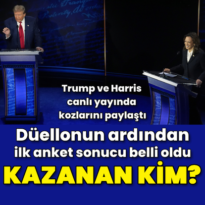  Trump-Harris düellosu sonrası ilk anket!