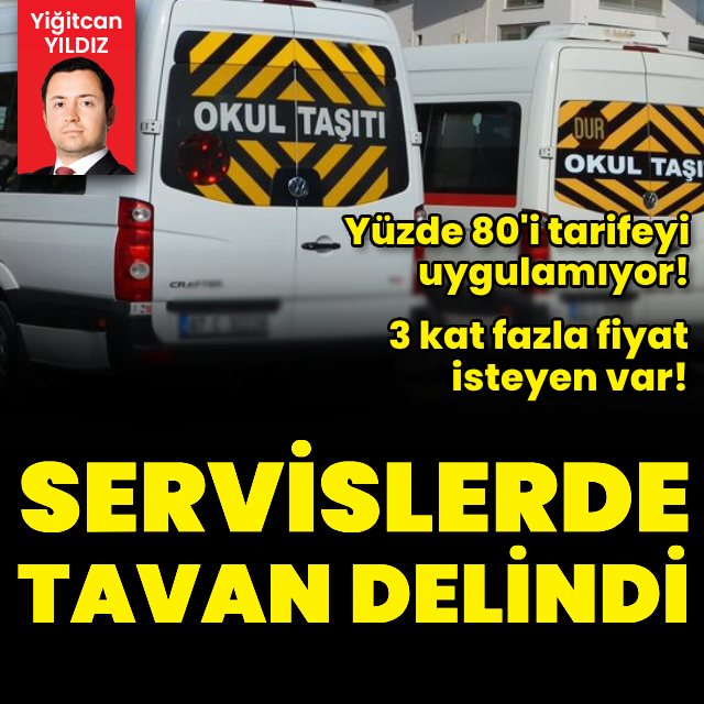 Servislerde tavan delindi