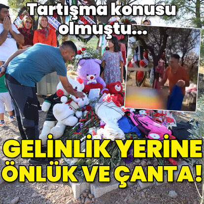  Tartışma konusu olmuştu... Gelinlik yerine önlük!