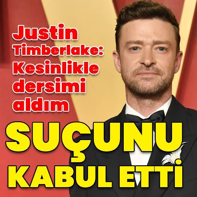 Justin Timberlake suçunu kabul etti
