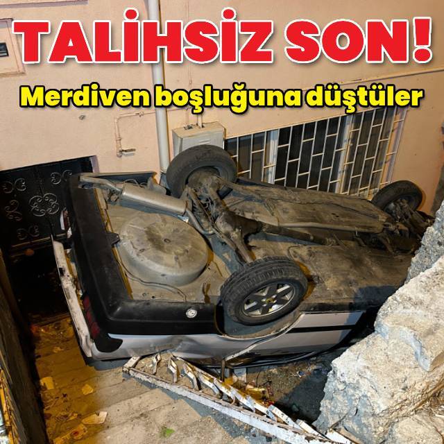 Talihsiz kaza! Merdiven boşluğuna düştü