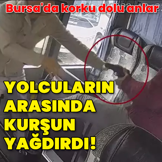  Yolcuların arasında husumetlisini vurdu!