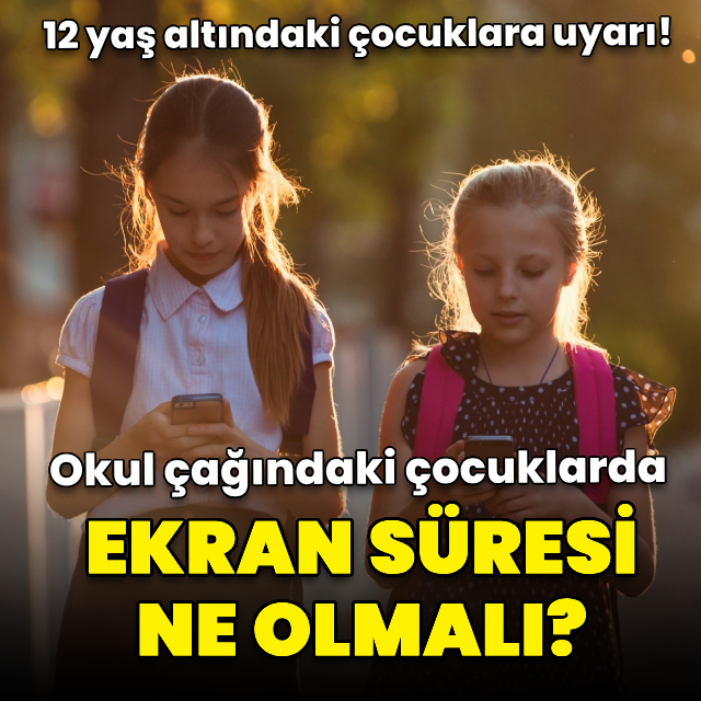 Okul çağındaki çocuklarda "ekran süresi" uyarısı