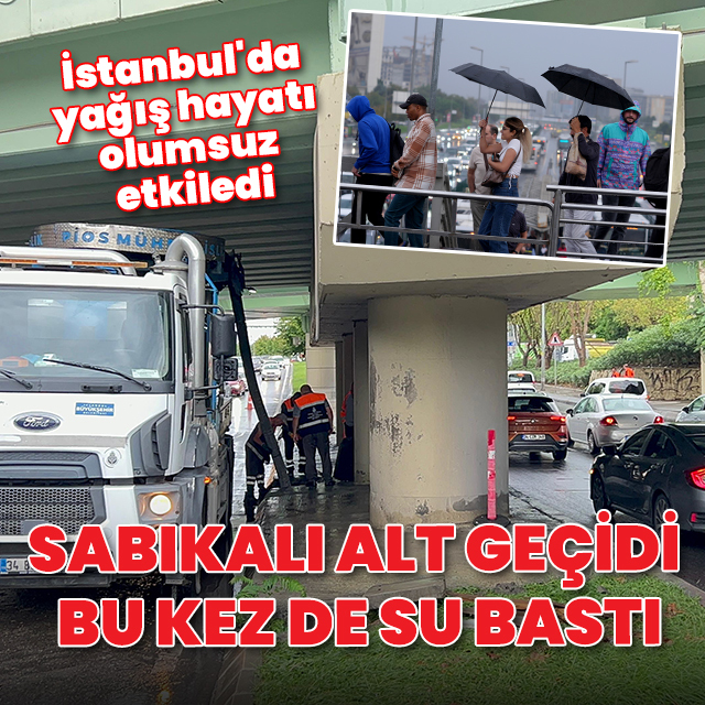 Sabıkalı alt geçidi bu kez de su bastı