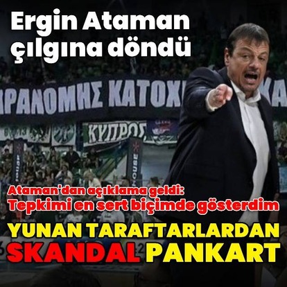 Panathinaikos taraftarından skandal pankart!