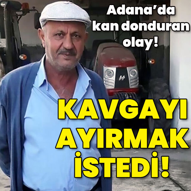Adana'da kan donduran olay! Kavgayı ayırmak istedi!