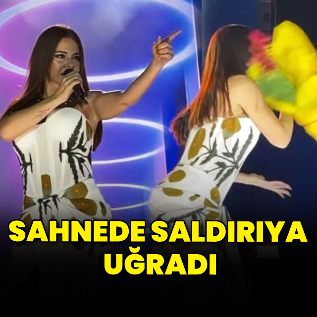 Sahnede telefonlu saldırıya uğradı