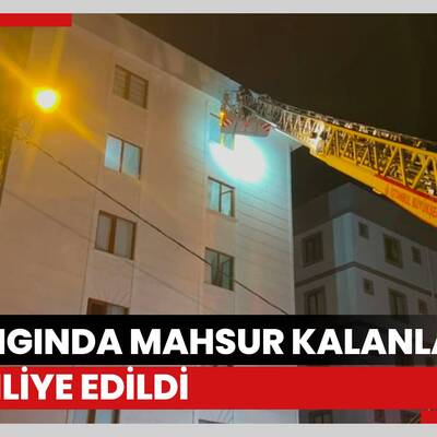 Yangında mahsur kaldılar!