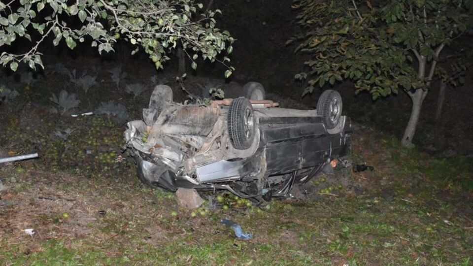 Otomobil şarampole devrildi: 2 yaralı