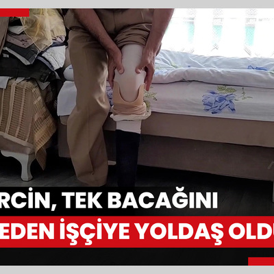 Ayağı sakat güvercin "Paşa", tek bacağını kaybeden işçiye yoldaş oldu