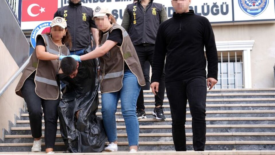 Polis katili böyle götürüldü