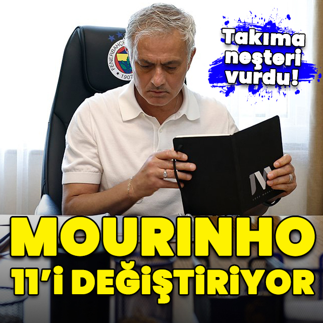 Mourinho 11'i değiştiriyor!