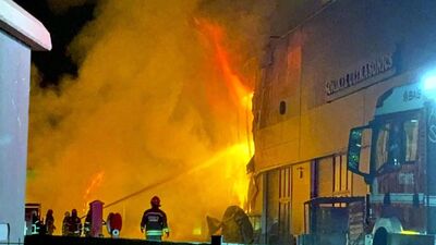 Kimyasal madde deposunda yangın paniği