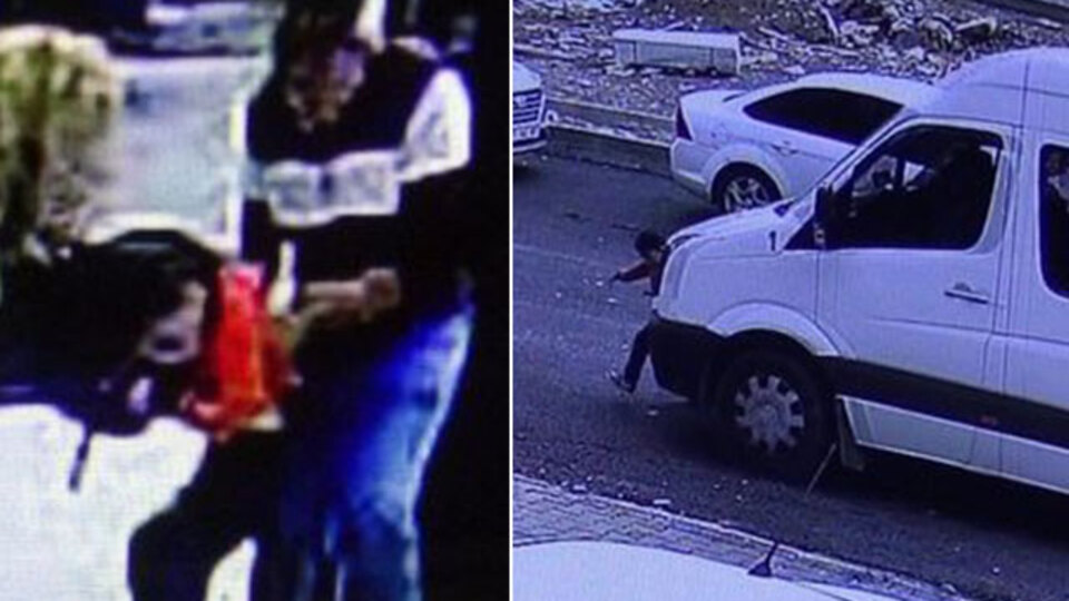 Servisten inen çocuğu ezdi! "Balkondan düştü" dedi!