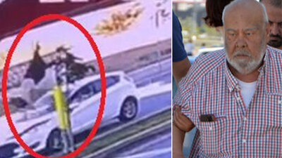 Kadın, ön kaputa ve cama çarpıp can verdi! Sürücüden şaşırtan savunma!