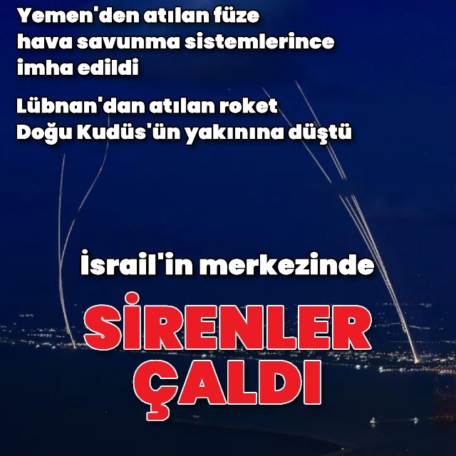 Tel Aviv'de patlama sesleri