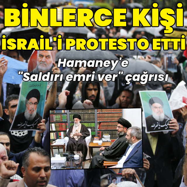 İran'da binlerce kişi İsrail'i protesto etti