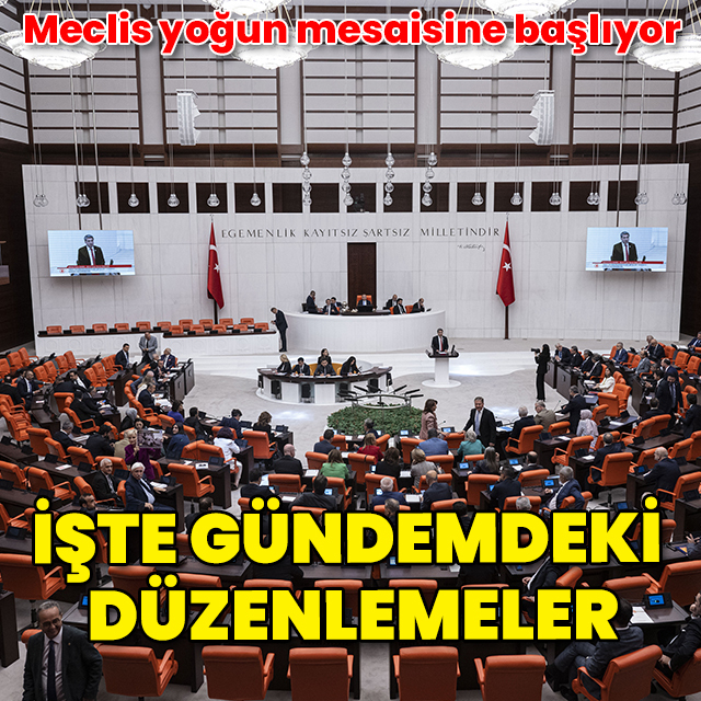 Meclis 1 Ekim'de yoğun mesaisine başlıyor