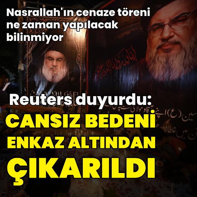 Nasrallah'ın cansız bedeni enkaz altından çıkarıldı