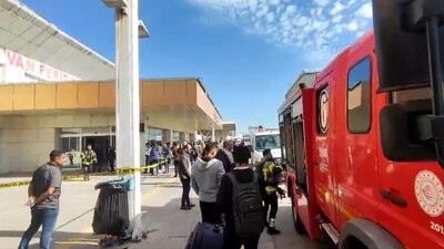 Van'da havalimanında yangın!