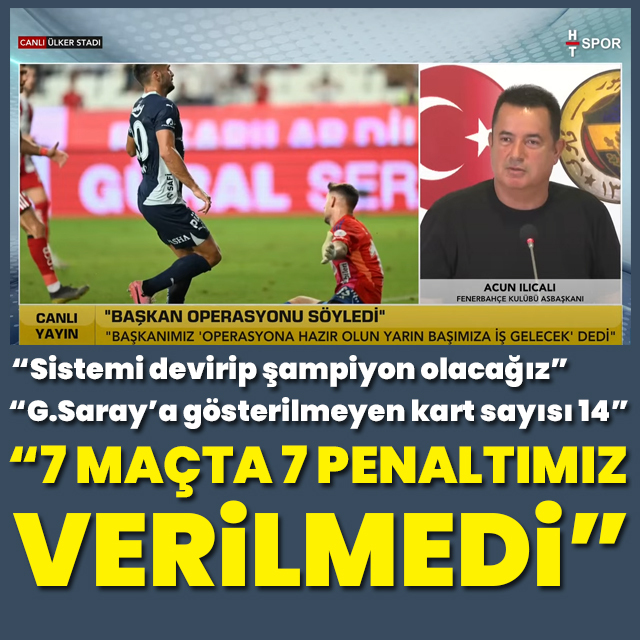 "7 maçta 7 penaltımız verilmedi"