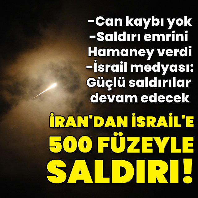 İran, İsrail'e doğru füzeleri ateşledi