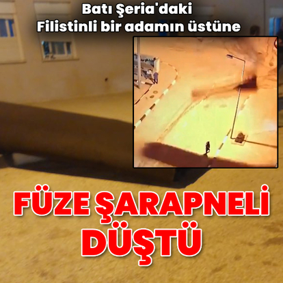  Füze şarapneli Filistinli adamın üstüne düştü