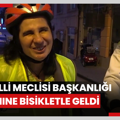 Kent Konseyi Engelli Meclisi Başkanlığı seçimine "tandem bisiklet"le geldi