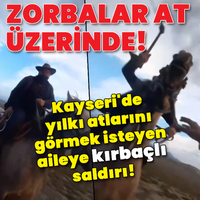  Yılkı atlarını görmek isteyen aileye kırbaçlı saldırı!