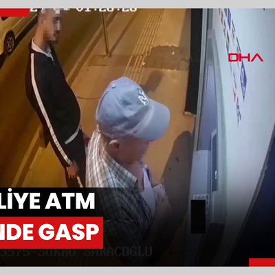 ATM önünde gasp kamerada