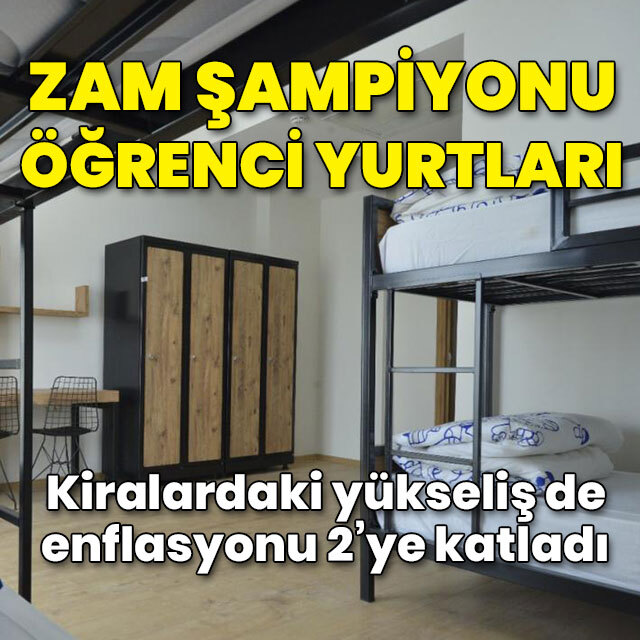 Eylül ayı zam şampiyonu öğrenci yurtları