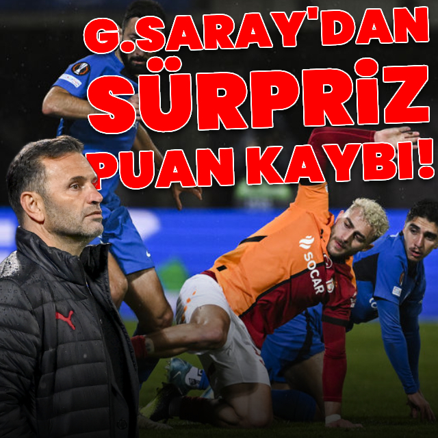 G.Saray'dan sürpriz puan kaybı!