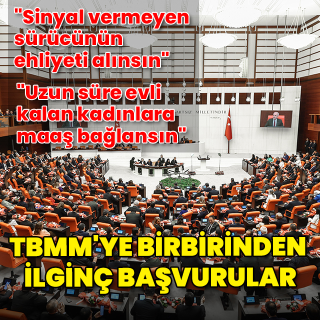 TBMM'ye birbirinden ilginç başvurular: "Sinyal vermeyen sürücünün ehliyeti alınsın"