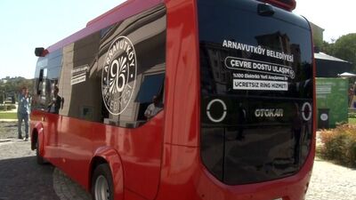 Arnavutköy'de elektrikli minibüsle ücretsiz ulaşım