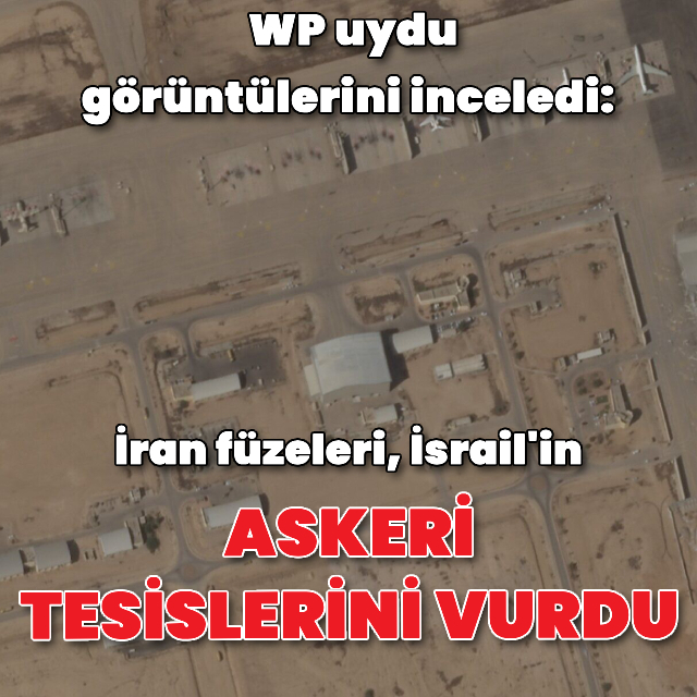 'Görüntülere göre füzeler İsrail askeri tesislerini vurdu'