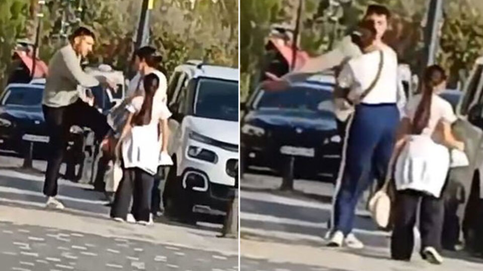 Çocuğun önünde 'uzaklaştırma' kararına rağmen!