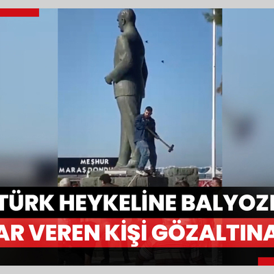 Balıkesir'de Atatürk heykeline balyozla zarar veren kişi gözaltına alındı