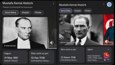 Google'dan Atatürk düzelmesi