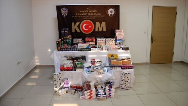 Bingöl'de 5 bin 59 paket sigara ele geçirildi