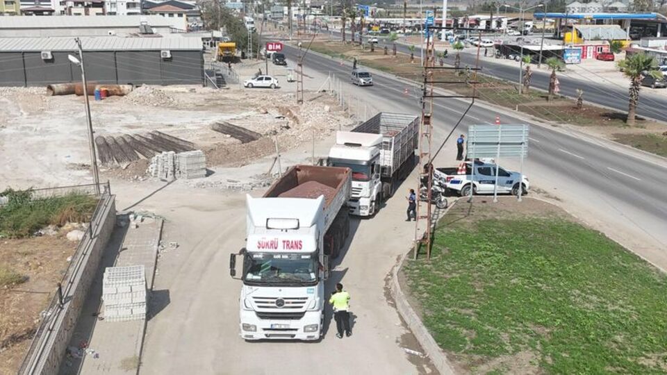 Hafriyat kamyonlarına denetleme