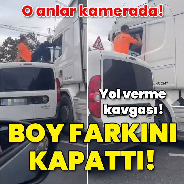 O anlar kamerada! Görenler şaşırdı! Boy farkını kapattı!